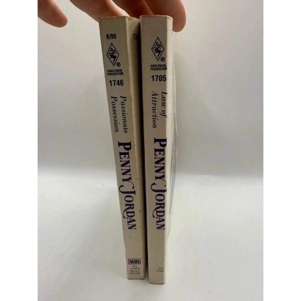 4 Book Lot Penny Jordan Law of Attraction Passionate Possession Romance Novel